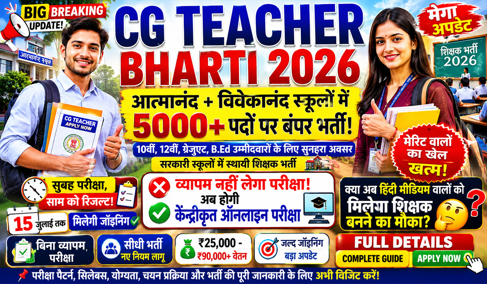 CG Teacher Recruitment 2026