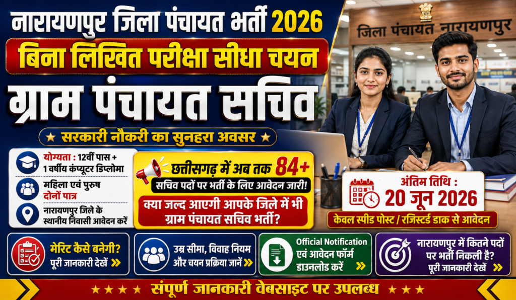 Gram Panchayat Sachiv Bharti 2026 Narayanpur